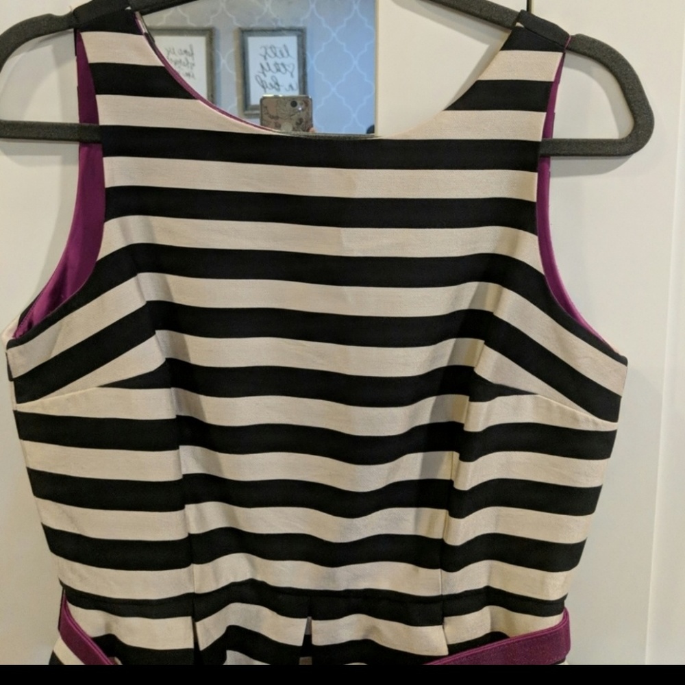 WHBM Stripped Black and White Dress - Picture 7 of 7